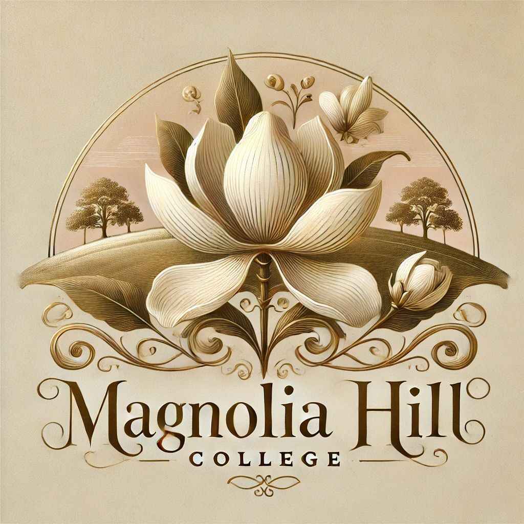 Magnolia Hill College logo: stylised magnolia blossom above the wordmark